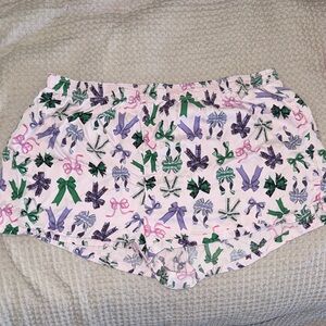 VS pink satin sleep shorts
